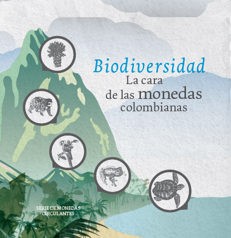 Folleto familia de monedas colombianas